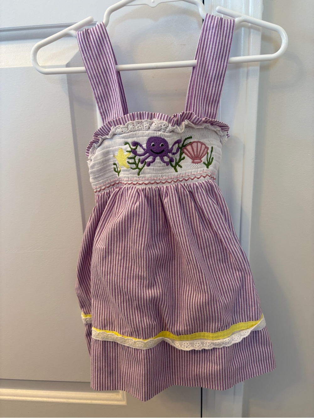 Lil Cactus Purple Octopus Seersucker Sundress Size 12-24 months